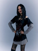 Long Sleeve Printed Slim Fit T-shirt Dress